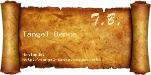 Tangel Bence névjegykártya